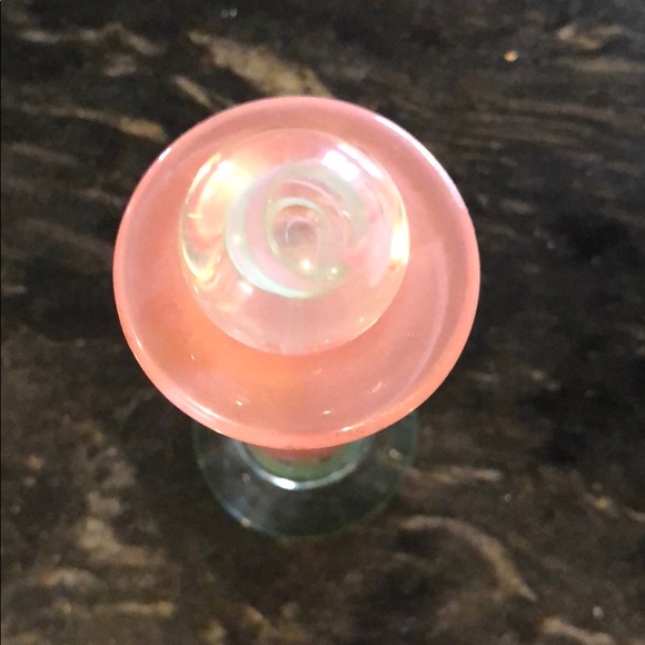 Vintage glass perfume bottle with stopper - Picture 3 of 4